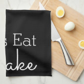 Lasst uns weißes Skript essen Geschirrtuch (Viertel Falte)