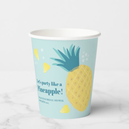 Lasst uns wie ein Ananas Party machen Pappbecher (Rückseite)