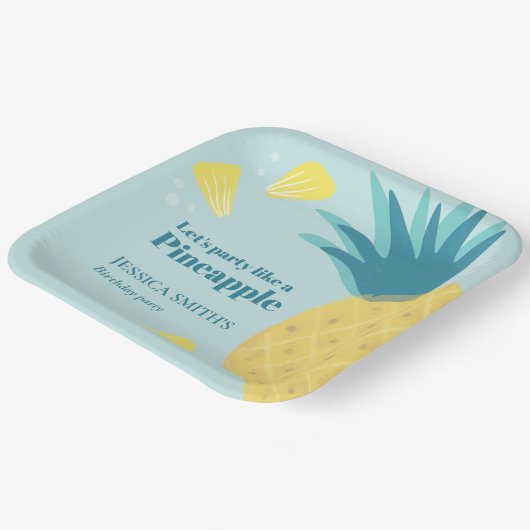 Lasst uns wie ein Ananas Party machen Pappteller (Gewinkelt)