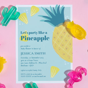 Lasst uns wie eine Ananas-Babydusche Party machen Einladung