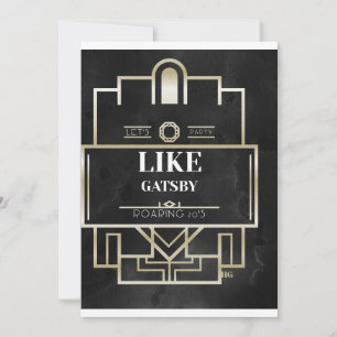 LASST UNS WIE GATSBY PARTY EINLADUNG
