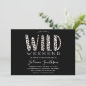 Lasst uns Wild Leopard Bachelorette Weekend gewinn Einladung (Stehend Vorderseite)