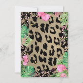 Lasst uns Wild machen, Animal Print Blätter Bachel Einladung (Rückseite)