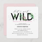 Lasst uns Wild-Tropisches Flamingo-Bachelorette ho Einladung (Vorne/Hinten)