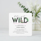 Lasst uns Wild-Tropisches Flamingo-Bachelorette ho Einladung (Stehend Vorderseite)