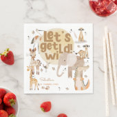 Lasst uns wilde Safari-Tiere Kindergeburtstag hole Serviette (Beispiel)