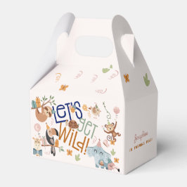 Lasst uns wilde Safari-Tiere Kindergeburtstag Part Geschenkschachtel