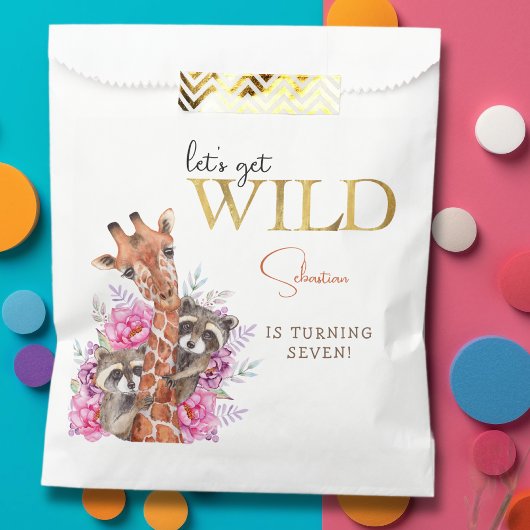 Lasst uns wilde Safari-Tiere Kindergeburtstag Part Geschenktütchen