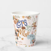 Lasst uns wilde Safari-Tiere Kindergeburtstag Part Pappbecher (Vorderseite)