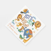 Lasst uns wilde Safari-Tiere Kindergeburtstag Part Serviette (Ecke)