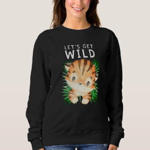 Lasst uns wilde Zoo-Tiere-Safari-Party im Zoo feie Sweatshirt