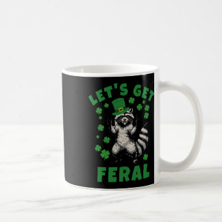 Lasst uns wilden Waschbären St. Patrick's Day Sham Kaffeetasse