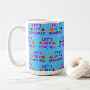 Lasst uns zerquetscht werden (Kürbisse) Lila Kaffeetasse