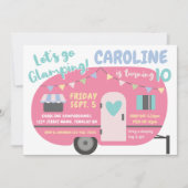 Lasst uns zu Glamping Girly gehen, egal, wie alt d Einladung (Vorderseite)