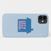 Lasst uns Zuhause Blau Bleibe haben Case-Mate iPhone Hülle (Rückseite (Horizontal))