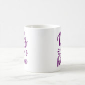 Lasst uns Zuhause Lila Bleibe werden Kaffeetasse (Mittel)