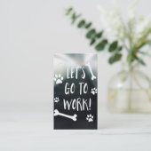 Lasst uns zum Arbeitshund gehen Visitenkarte (Stehend Vorderseite)