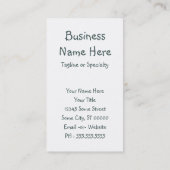 Lasst uns zum Arbeitshund gehen Visitenkarte (Rückseite)