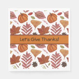 Lasst uns zum Dank sagen Thanksgiving-Papier-Servi Serviette