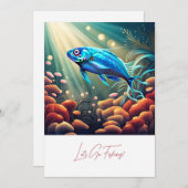 Lasst uns zur Angeleinladung gehen Einladung (Vorne/Hinten)