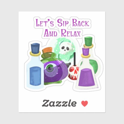 Lasst uns zurückweichen und entspannen - Halloween Aufkleber (Blatt)