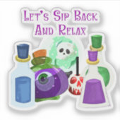 Lasst uns zurückweichen und entspannen - Halloween Aufkleber (Vorderseite)