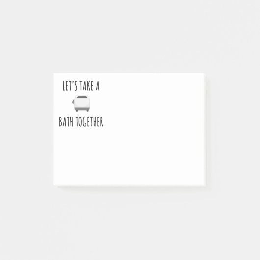 Lasst uns zusammen baden post-it klebezettel (Vorderseite)