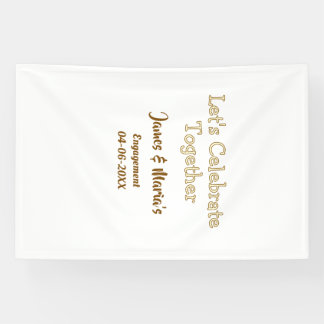 Lasst uns zusammen feiern Verlobungsfeier Name Dat Banner