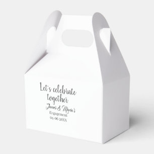 Lasst uns zusammen feiern Verlobungsfeier Name Dat Geschenkschachtel