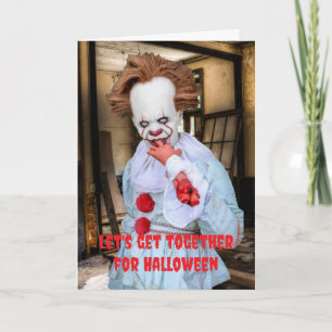 Lasst uns zusammen Halloween feiern. Karte