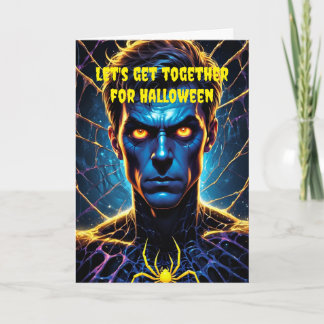 Lasst uns zusammen Halloween feiern. Karte