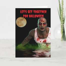Lasst uns zusammen Halloween feiern. Karte