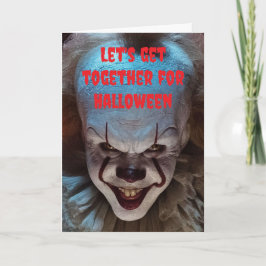 Lasst uns zusammen Halloween feiern. Karte