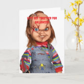 Lasst uns zusammen Halloween feiern. Karte (Gelbe Blume)