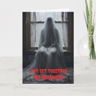 Lasst uns zusammen Halloween feiern. Karte