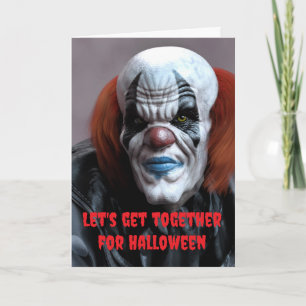 Lasst uns zusammen Halloween feiern. Karte