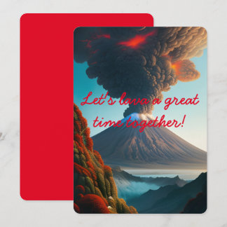 Lasst uns zusammen Lava großartig machen! Volcano  Einladung