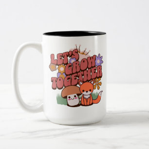 Lasst uns zusammen wachsen zweifarbige tasse