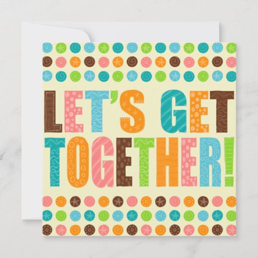 Lasst uns zusammenkommen! einladung (Vorderseite)