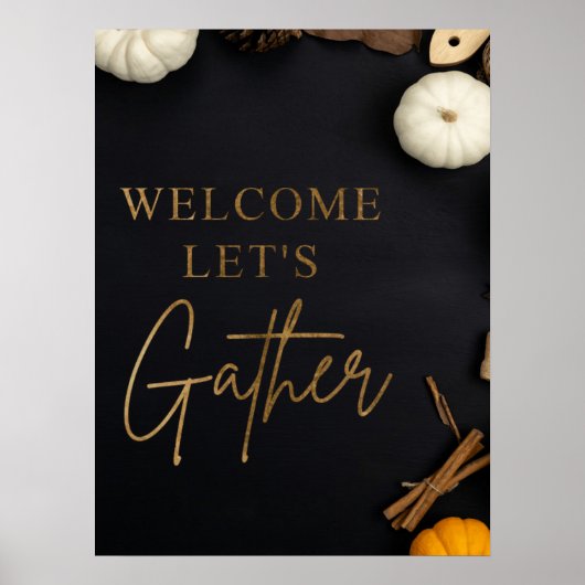 Lasst uns zusammenkommen, Erntedank essen, Urlaub Poster (Vorne)