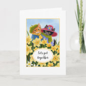 "Lasst uns zusammenkommen" Personalisierte Kitty C Karte (Vorderseite)
