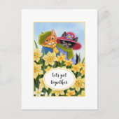 "Lasst uns zusammenkommen" Personalisierte Kitty C Postkarte (Vorderseite)