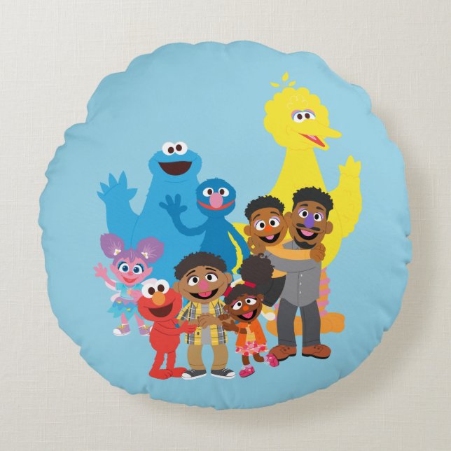 Lasst uns zusammenkommen rundes kissen (Vorderseite)