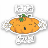 Lasst uns zusammenstoßen | Funny Pumpkin Halloween Aufkleber (Vorderseite)