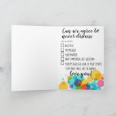 Lasst uns zustimmen, nicht darüber zu reden... karte (Innenseite)