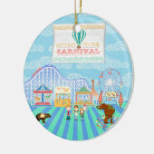 Lässt zum Karneval, Rollen-Untersetzer, Ferris Wh Keramikornament (Links)