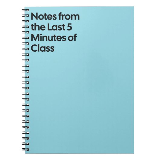 Last 5 Minutes Class Notebook Notizblock (Vorderseite)