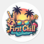 Last Bell First Chill Groovy Sticker (Vorderseite)