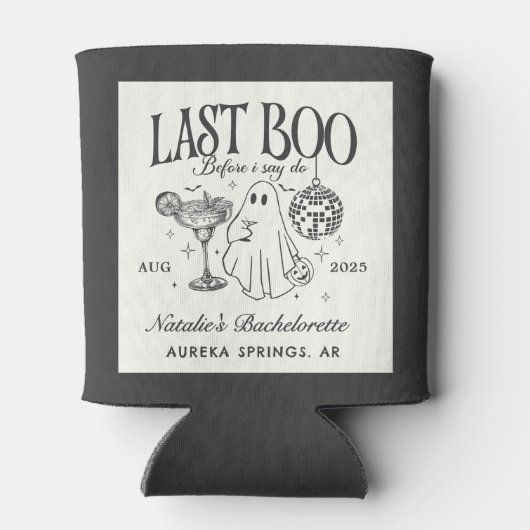 Last Boo Before I Do Bachelorette Halloween Party Dosenkühler (Rückseite)
