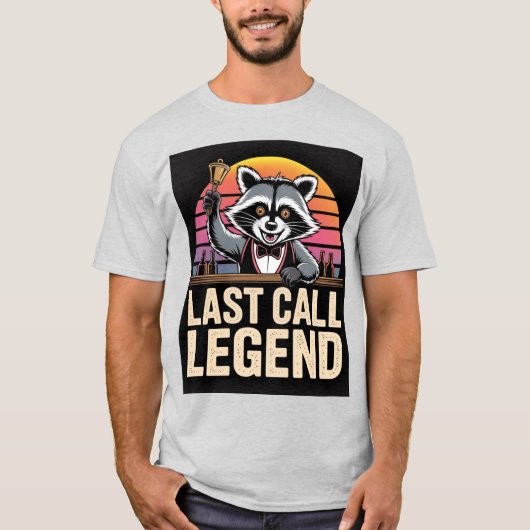 Last Call Legend Raccoon Bartender Shirt (Vorderseite)
